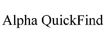 ALPHA QUICKFIND