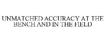 UNMATCHED ACCURACY AT THE BENCH AND IN THE FIELD