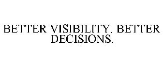 BETTER VISIBILITY. BETTER DECISIONS.
