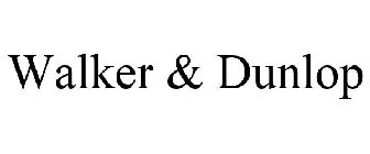 WALKER & DUNLOP