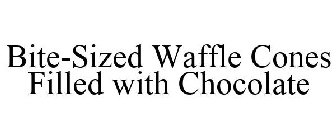 BITE-SIZED WAFFLE CONES FILLED WITH CHOCOLATE