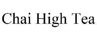 CHAI HIGH TEA