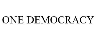 ONE DEMOCRACY