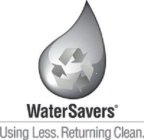 WATERSAVERS USING LESS. RETURNING CLEAN.