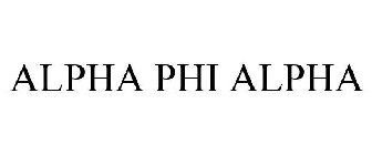 ALPHA PHI ALPHA