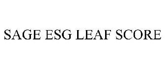 SAGE ESG LEAF SCORE