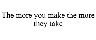 THE MORE YOU MAKE THE MORE THEY TAKE