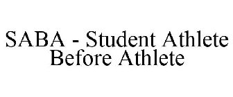 SABA - STUDENT ATHLETE BEFORE ATHLETE