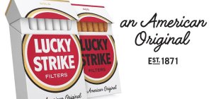 GOLD LUCKY STRIKE FILTERS AMERICAN ORIGINAL RED LUCKY STRIKE FILTERS AMERICAN ORIGINAL AN AMERICAN ORIGINAL EST. 1871