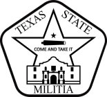 TEXAS STATE MILITIA COME AND TAKE IT