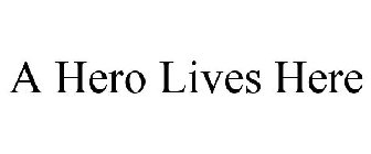 A HERO LIVES HERE
