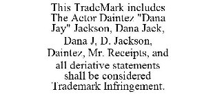 THIS TRADEMARK INCLUDES THE ACTOR DAINTEZ 