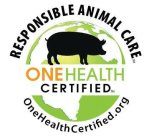 RESPONSIBLE ANIMAL CARE ONE HEALTH CERTIFIED ONEHEALTHCERTIFIED.ORG