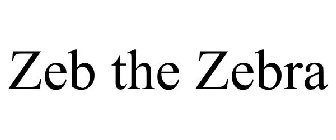 ZEB THE ZEBRA