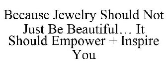 BECAUSE JEWELRY SHOULD NOT JUST BE BEAUTIFUL... IT SHOULD EMPOWER + INSPIRE YOU