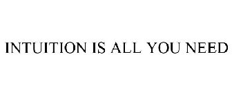 INTUITION IS ALL YOU NEED