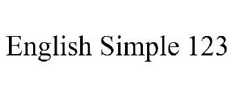 ENGLISH SIMPLE 123
