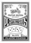 MOTOR BRAND HIGH QUALITY PLAYING CARDS NO. 976 PLASTIC COATED