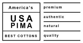 AMERICA'S USA PIMA BEST COTTONS PREMIUM AUTHENTIC NATURAL QUALITY