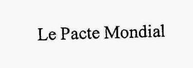 LE PACTE MONDIAL