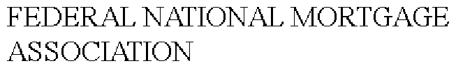FEDERAL NATIONAL MORTGAGE ASSOCIATION