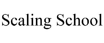 SCALING SCHOOL