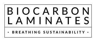 BIOCARBON LAMINATES · BREATHING SUSTAINABILITY ·