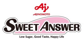 AJ AJINOMOTO SWEET ANSWER LOW SUGAR, GOOD TASTE, HAPPY LIFED TASTE, HAPPY LIFE