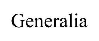 GENERALIA