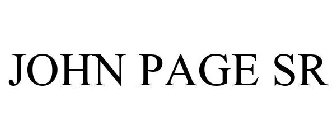 JOHN PAGE SR