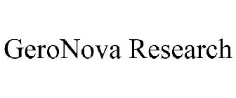 GERONOVA RESEARCH