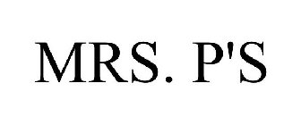 MRS. P'S