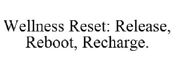 WELLNESS RESET: RELEASE, REBOOT, RECHARGE