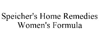 SPEICHER'S HOME REMEDIES WOMEN'S FORMULA