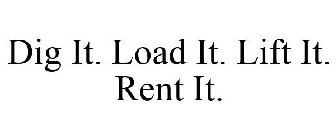 DIG IT · LOAD IT · LIFT IT · RENT IT