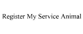 REGISTER MY SERVICE ANIMAL