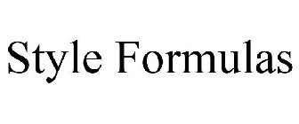 STYLE FORMULAS