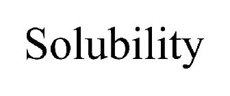 SOLUBILITY
