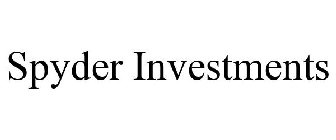 SPYDER INVESTMENTS