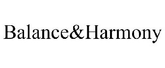 BALANCE&HARMONY