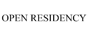 OPEN RESIDENCY