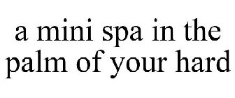 A MINI SPA IN THE PALM OF YOUR HARD