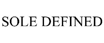 SOLE DEFINED