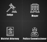 JUDGE MAYOR LAW DISTRICT ATTORNEY POLICE COMMISSIONER