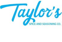 TAYLOR'S SPICE AND SEASONING CO.