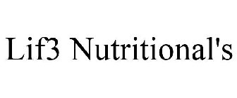 LIF3 NUTRITIONALS