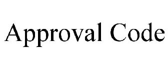APPROVAL CODE