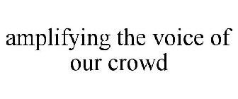 AMPLIFYING THE VOICE OF OUR CROWD