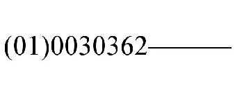 (01)0030362¿