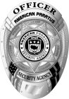 OFFICER AMERICAN PARATUS SECURITY AGENCY APSA PRIDE READY LOYAL RESPECT EXCELLENCE INTEGRITY SERVICE READY TO SERVE OUR COMMUNITY